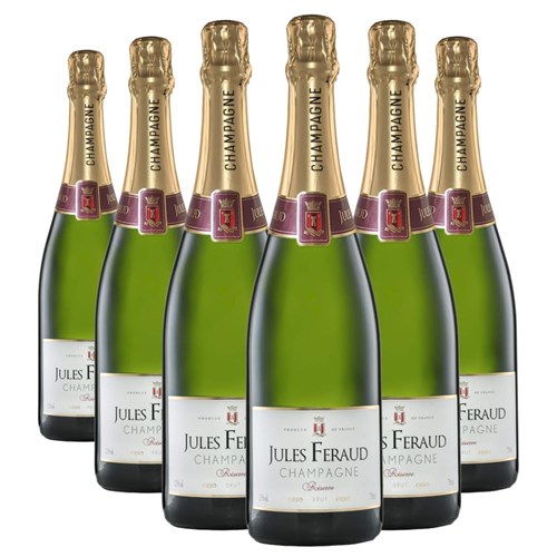 Crate of 6 Jules Feraud Brut Champagne 75cl
